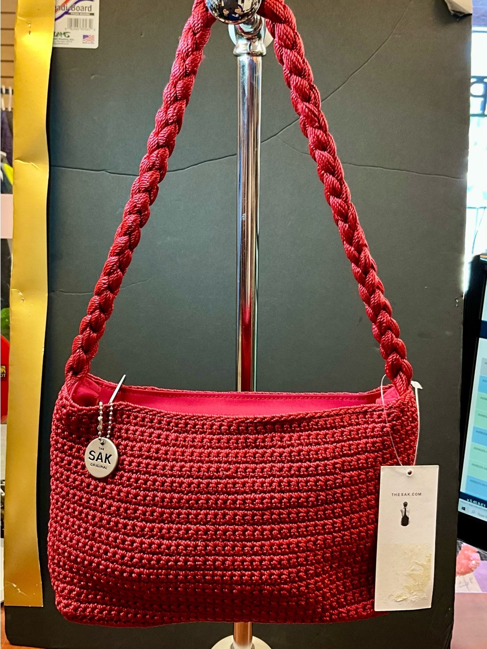 The Sak Red Braided Shoulder Bag - Picture 9 of 9